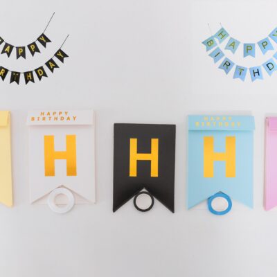 Dây treo giấy chữ happy birthday